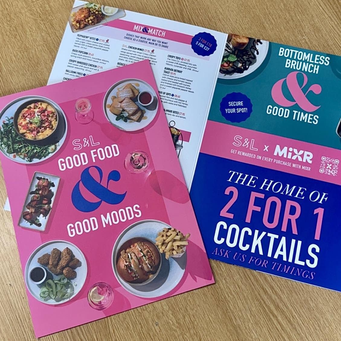 Full-colour restaurant menus designed and printed in Stafford