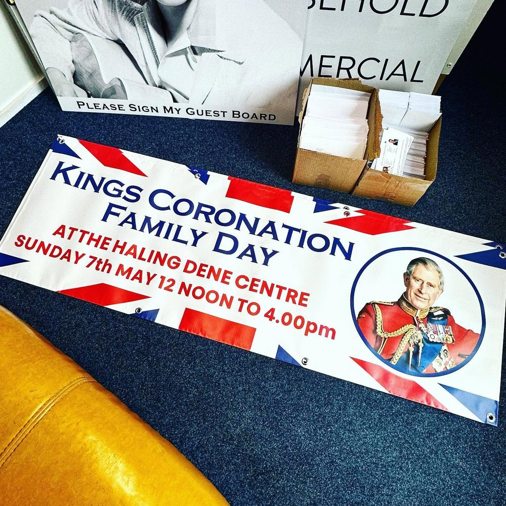 Full-colour PVC banner with metal eyelets printed by Vivid Design & Print Co in Stafford